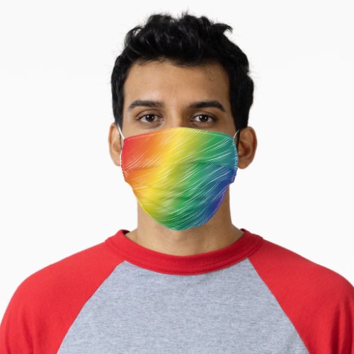 LGBTQ Rainbow Pride Slashed Rainbow Cloth Mask