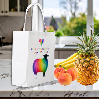  LGBTQ Rainbow Sheep  Grocery Bag