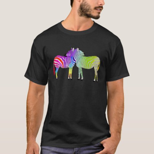 Lgbtq Rainbow Zebra You Complete Me My Love T_Shirt