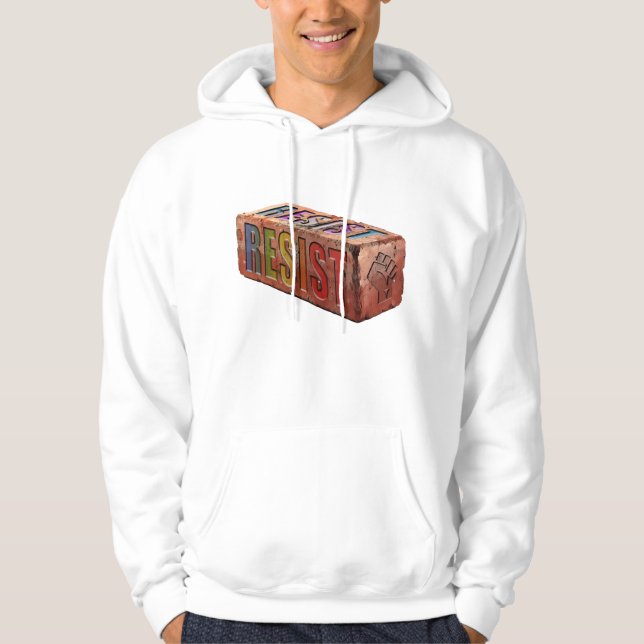 LGBTQ+ "RESIST" Brick Hoodie (Front)