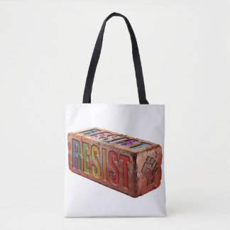 LGBTQ+ "RESIST" Brick Tote Bag