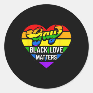 Lgbtq Resist Fist Gay Pride Black Love S Awareness Classic Round Sticker