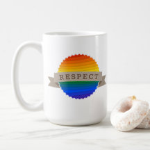 LGBTQ Respect Personalized Badge Mug