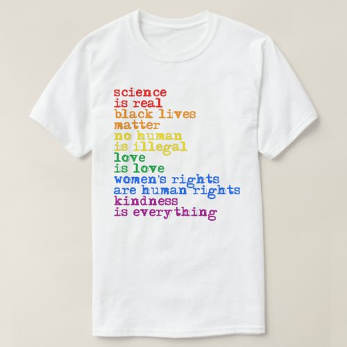 LGBTQ Rights Science is real Love is Love T_Shirt