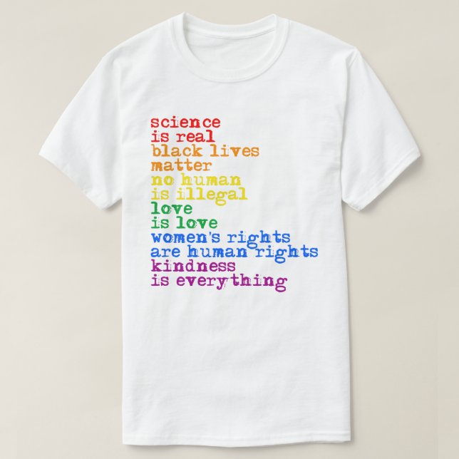 LGBTQ Rights Science is real Love is Love T-Shirt (Design Front)