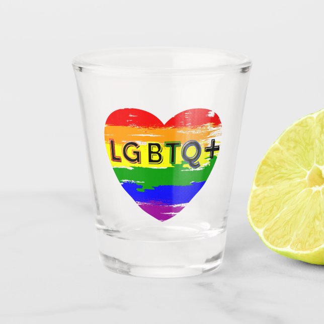 LGBTQ +  SHOT GLASS (Front)