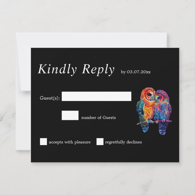 LGBTQ+  simple but stunning Eternal Unity RSVP Card (Back)