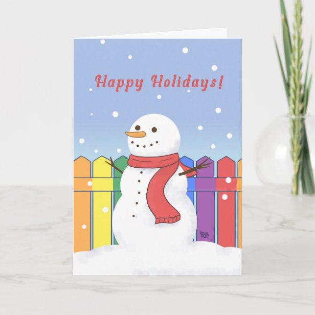 LGBTQ Snowman Holiday Card (Front)
