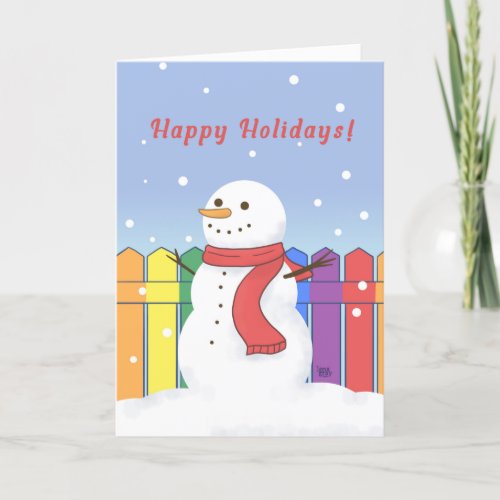 LGBTQ Snowman Holiday Card