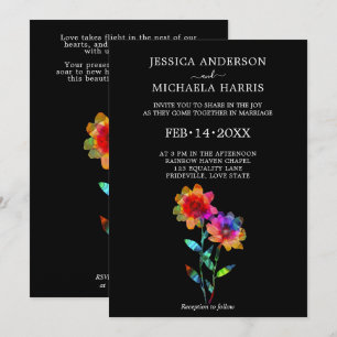 🌈 LGBTQ Soaring Together  Petals & Pride  Invitation