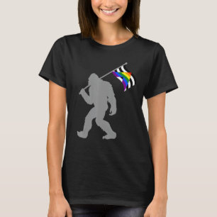LGBTQ Straight Alliance Pride Flag on Straight Gay T-Shirt