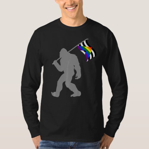 Lgbtq Straight Alliance Pride Flag On Straight Gay T_Shirt
