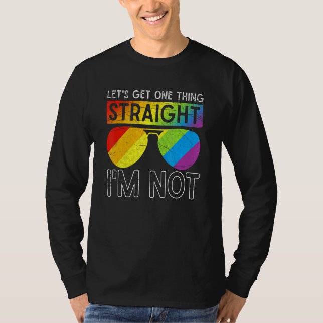 Lgbtq Sunglasses Gay Pride Rainbow Flag Equality L T-Shirt (Front)