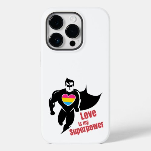 LGBTQ Superhero Love Is My Superpower Pansexual Case_Mate iPhone 14 Pro Case