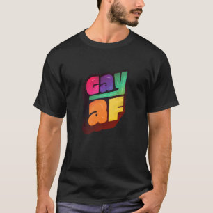Lgbtq+ Support Gay Af Halftone Edition 1 T-Shirt
