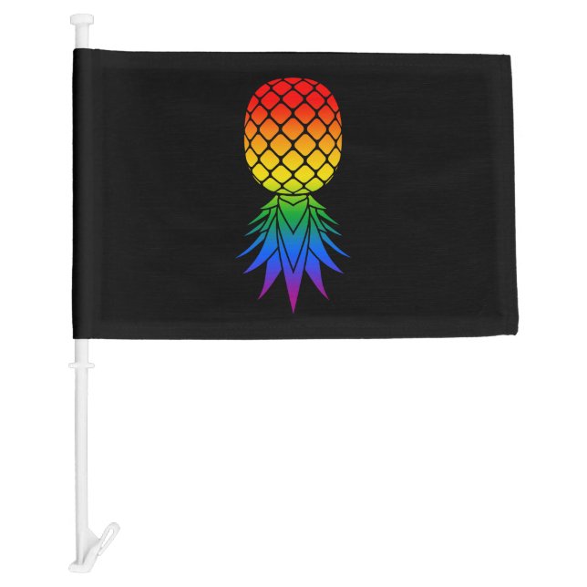 LGBTQ Swinger Pride (Black) Car Flag (Front)