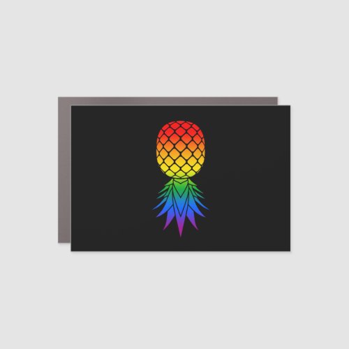 LGBTQ Swinger Pride Black Car Magnet