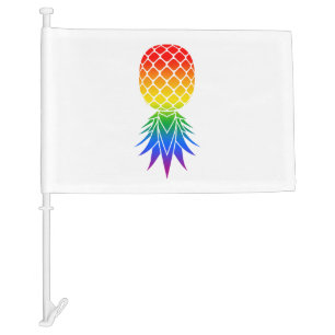 LGBTQ Swinger Pride (White) Car Flag