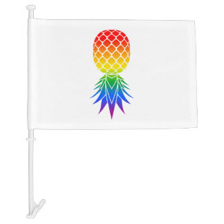 LGBTQ Swinger Pride (White) Car Flag