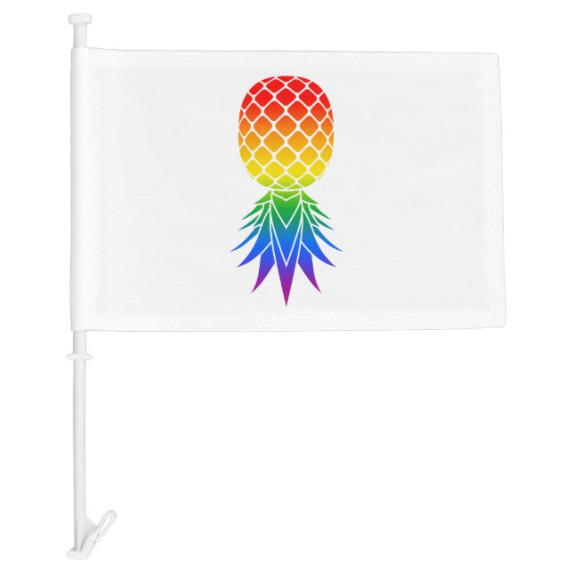 LGBTQ Swinger Pride (White) Car Flag (Front)