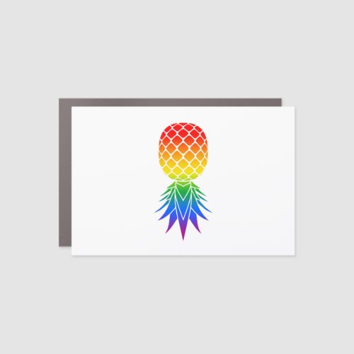 LGBTQ Swinger Pride White Car Magnet