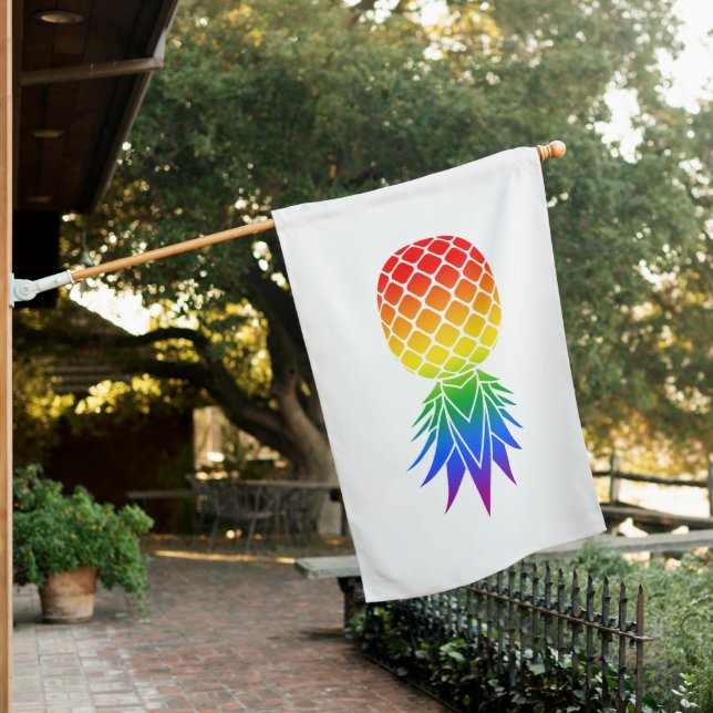 LGBTQ Swinger Pride (White) House Flag (In SItu)