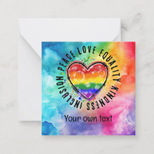LGBTQ the Pride Note Card: Spread Love