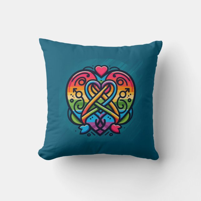 LGBTQ throw pillow (Front)