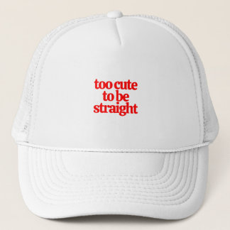LGBTQ too cute to be straight Trucker Hat