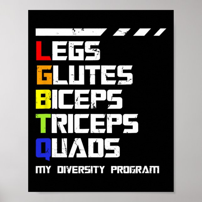 Lgbtq Training Program For Gay Queer Funny Fitness Poster (Front)