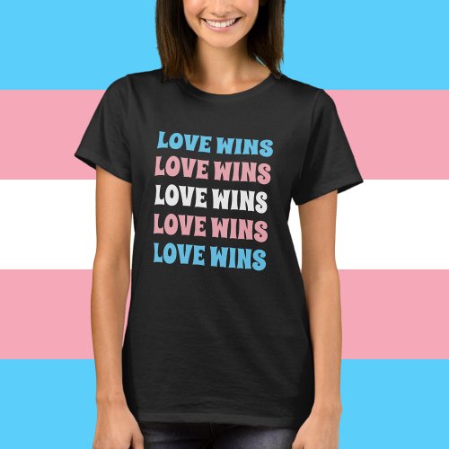 LGBTQ Transgender Pride Custom Repeating Text T_Shirt