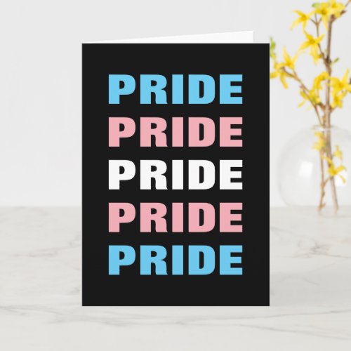 LGBTQ Transgender Pride Customizable Repeated Text Card