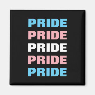 LGBTQ Transgender Pride Customizable Repeated Text Magnet