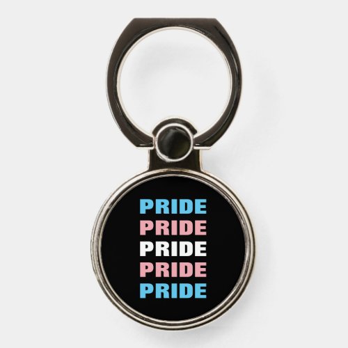 LGBTQ Transgender Pride Customizable Repeated Text Phone Ring Stand