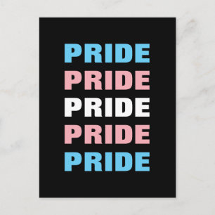 LGBTQ Transgender Pride Customizable Repeated Text Postcard