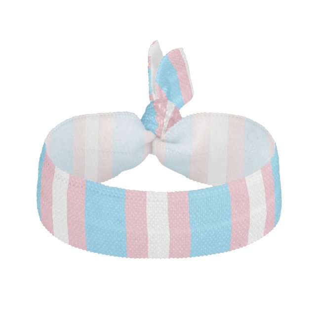 LGBTQ Transgender Pride Flag Colors Hair Tie (Front)
