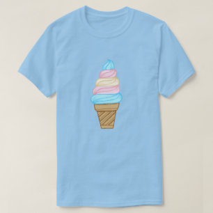 LGBTQ Transgender Pride Soft Serve Ice Cream Cone T-Shirt