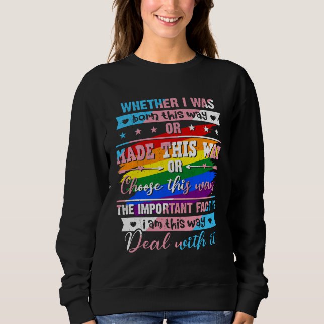 LGBTQ Transgender Transsexual  LGBT Pride Month Tr Sweatshirt (Front)