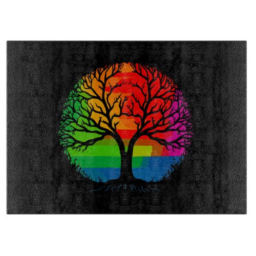 LGBTQ Tree Equality  Diversity Cutting Board