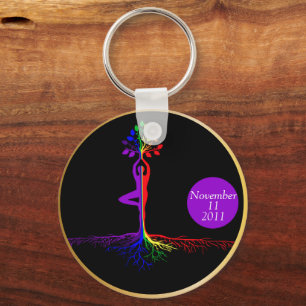 LGBTQ Tree of Life Recovery Gift Keychain