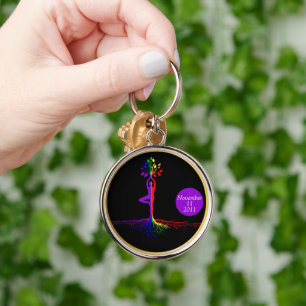 LGBTQ Tree of Life Recovery Gift Keychain