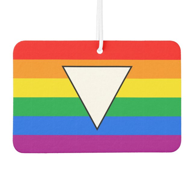 LGBTQ+ Triangle and Rainbow Pride Air Freshener (Front)