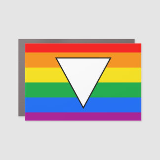 LGBTQ+ Triangle and Rainbow Pride Car Magnet