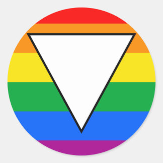 LGBTQ+ Triangle and Rainbow Pride Classic Round Sticker