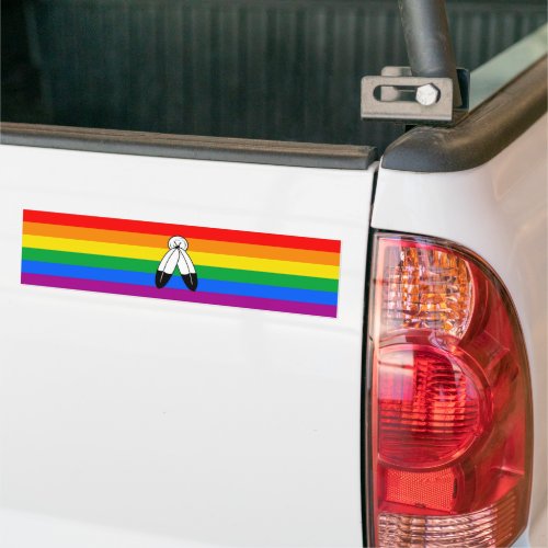 LGBTQ Two_Spirit Pride House Flag Bumper Sticker