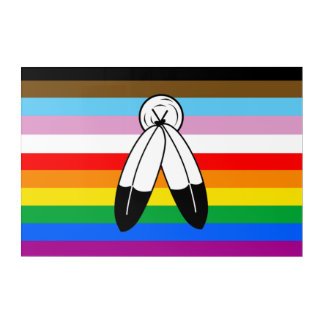LGBTQ+ Two-Spirit Progress Pride Flag Acrylic Print