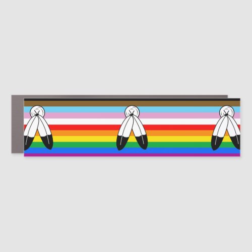 LGBTQ Two_Spirit Progress Pride Flag Car Magnet