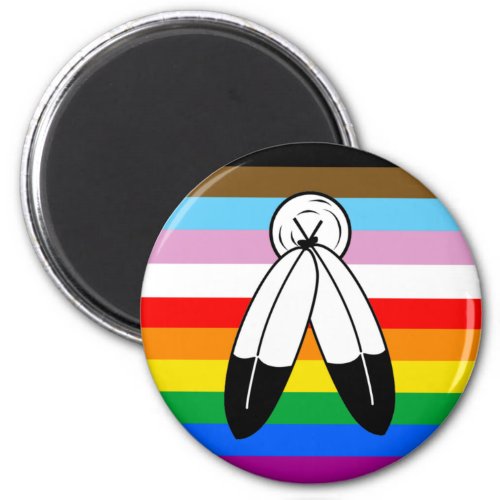 LGBTQ Two_Spirit Progress Pride Flag Magnet