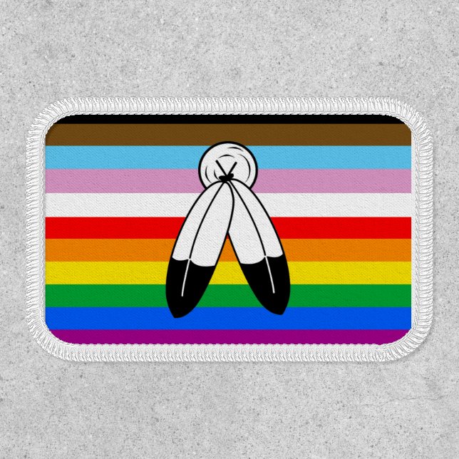 LGBTQ+ Two-Spirit Progress Pride Flag Patch (Front)