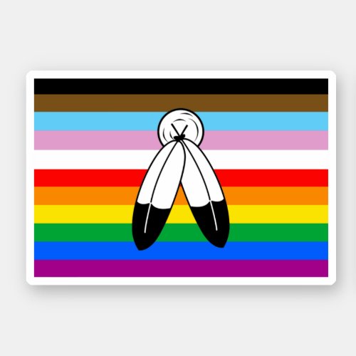 LGBTQ Two_Spirit Progress Pride Flag Sticker